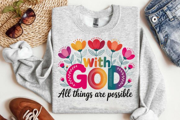 Boho Floral Christian PNG Graphics for T-Shirt Designs