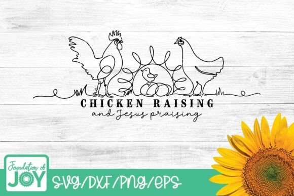 Chicken Raising Jesus Praising Graphics for T-Shirt Designs