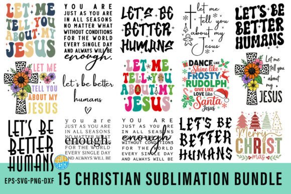 Christian Christmas Bundle PNG SVG Graphics for T-Shirt Designs