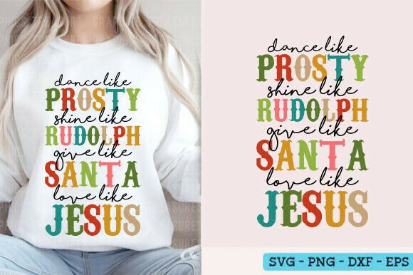 Christian Christmas Santa Checklist SVG