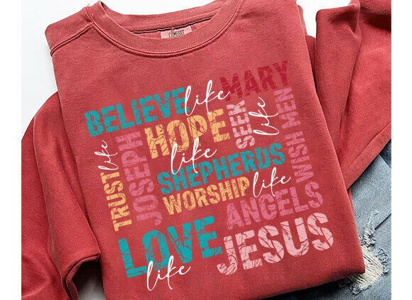 Christian PNG: Faith Hope Love SVG Graphics for T-Shirt Designs