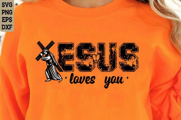 Christian PNG, Jesus Loves You SVG, Neon Graphics