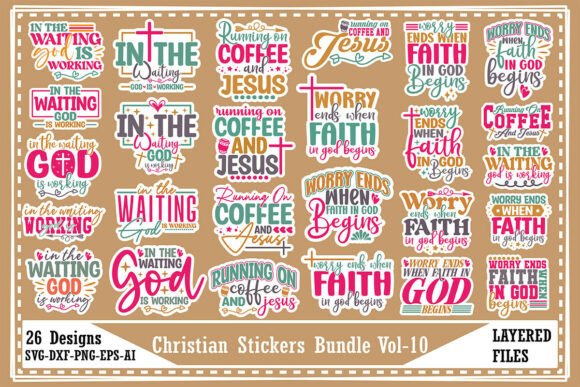 Christian Stickers Bundle Vol-10: Graphics & T-Shirt Designs