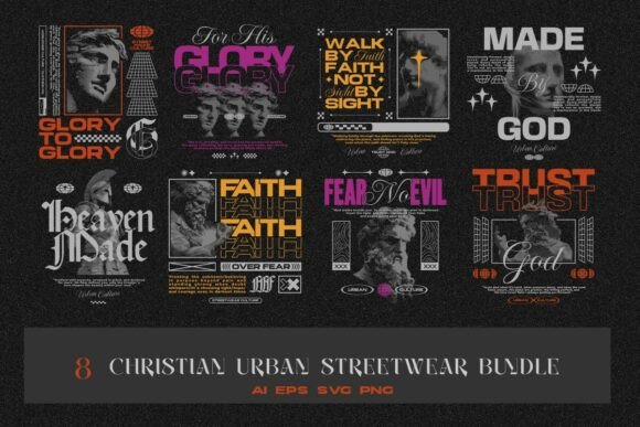 Christian Urban Streetwear Bundle: Graphics & T-Shirt Designs