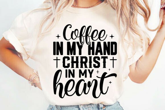 Coffee and Jesus Christ PNG Graphics for T-Shirt Designs