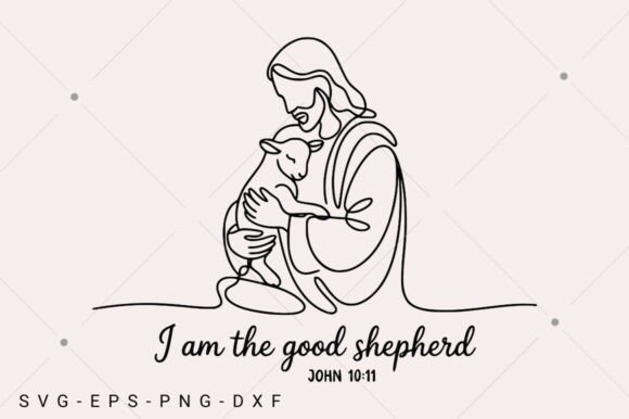 I Am the Good Shepherd SVG: Graphics for Faith-Based T-Shirt Designs