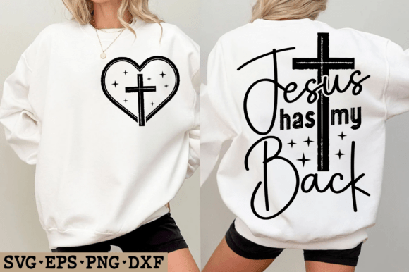 Jesus Has My Back SVG: Bible Verse Graphics for T-Shirt Designs
