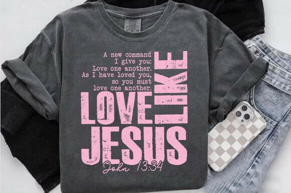 Love Like Jesus SVG PNG: Graphics for T-Shirt Designs & Branding