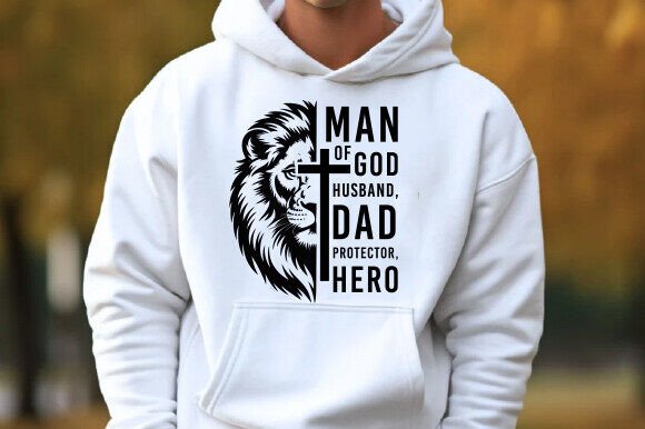 Man of God Graphics for Christian Dad T-Shirt Designs